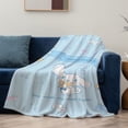 thumbnail image 4 of Manta de franela de Cinnamoroll de Anime Sanrios, 150x200cm, Kuromi Melody, colcha de aire acondicionado suave para dormitorio, toalla portátil para siesta, 4 of 4