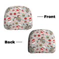 thumbnail image 3 of 2 PCS Car Headrest Cover, Groovy Retro Santa Soft Car Seat Head Rest Cover Protector Interior Car Accessories Seat Covers for Cars Truck Auto Only Covers, 3 of 8