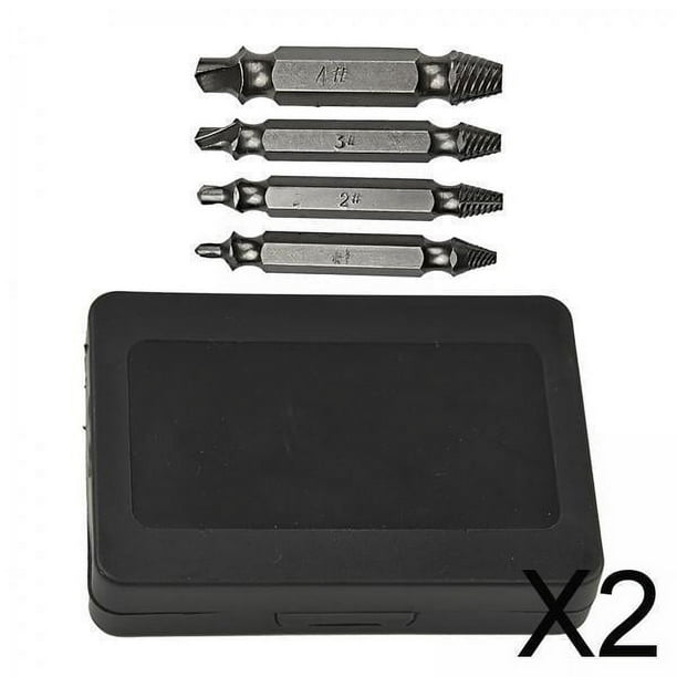 2x Extractor de Tornillos de Salida Rápida de Brocas Kit Extractor de Tornillos de Fácil Extracción Extractores de Pernos Herramientas de - 3105 4 Pi 2 piezas