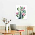 thumbnail image 2 of Nawypu Canvas Wall Art Cactus Decor Bathroom Wall Decor Canvas Painting Office Decor - Framed Canvas Prints Fresh Tropical Plants Watercolor Giclee Home Decorations Bedroom Decor Gift 16x20 inch, 2 of 4