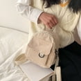 thumbnail image 4 of Mini Cute Backpack Corduroy Backpack Purse Casual Daypack for Women Travel Satchel Rucksack Cute Shoulder Bag, 4 of 6