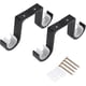 thumbnail image 1 of Pieces of Double Curtain Brackets for Ceiling Black Aluminum Alloy Brackets, 1 of 5