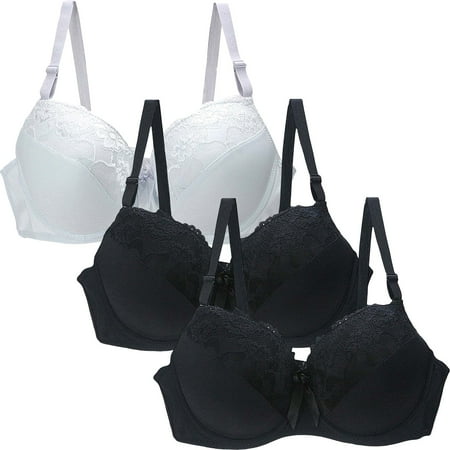 GZWYHT Push Up Bra Clearance Bras for Women Underwear 34/75 36/80 38/85 40/90 42/95 44/100 BCDE Cup Bra Sexy Lace Bra For Women Lingerie Plus Size Tshirt Bras Lace Bralette No Underwire Bras Blue 75C