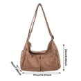thumbnail image 4 of ibiyuan Canvas Crossbody Bags For Women Unisex Casual Workwear Messenger Crossbody Sling Bag Adjustable Shoulder Strap Daily Travel Carry Purse, 4 of 8