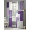 thumbnail image 4 of Purple White Sheer Curtains 84 inches Long 2 Panels Set Graffiti Art Abstract Mottled Oil Paint Texture Sheer Window Curtain Rod Pocket Voile Drapes for Living Room/Bedroom, Each 52" W x 84" L, 4 of 7