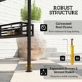 thumbnail image 5 of Outsunny 8' x 5' Grill Gazebo, 2-Tier Outdoor BBQ Gazebo with 2 Side Shelves, Storage Baskets and Ceiling Hook, Dark Brown, 5 of 9