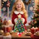 thumbnail image 1 of xihome Mini rbol de Navidad de escritorio de 45 cm (17,7 pulgadas), rbol artificial de PVC con juego de 21 adornos navideños, 1 of 6