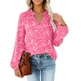 thumbnail image 2 of Womens Long Sleeve Shirts Dot Print Summer 2026 Tops Dressy Casual V-Neck Blouses, 2 of 5