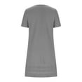 thumbnail image 6 of NSLGXD Women's Cotton Linen Midi Dresses 2025 Spring Summer Tiered Dress Round Neck Short Sleeve Casual Dress Solid Color Sundress, 6 of 7