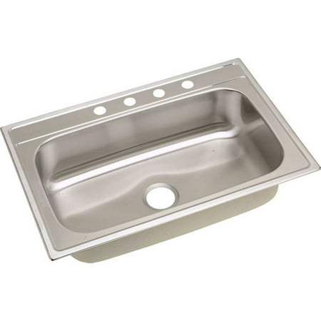 DPC133221 Dayton Premium Stainless Steel Single Bowl Top Mount Sink ...