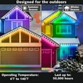 thumbnail image 3 of CUITING Lumières Extérieures Permanentes de 100 Pieds IP67 Étanches Intelligentes RVB Lumières d'Avant-toit avec Contrôle par Application/télécommande Lumières Extérieures pour Déco Extérieure Déco de Jardin Noël Maison Fête Congé., 3 of 9