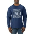 thumbnail image 1 of Straight Outta San Diego SD Fan | Fantasy Baseball Fans | Mens Sports Long Sleeve T-Shirt, Navy, 3XL, 1 of 4
