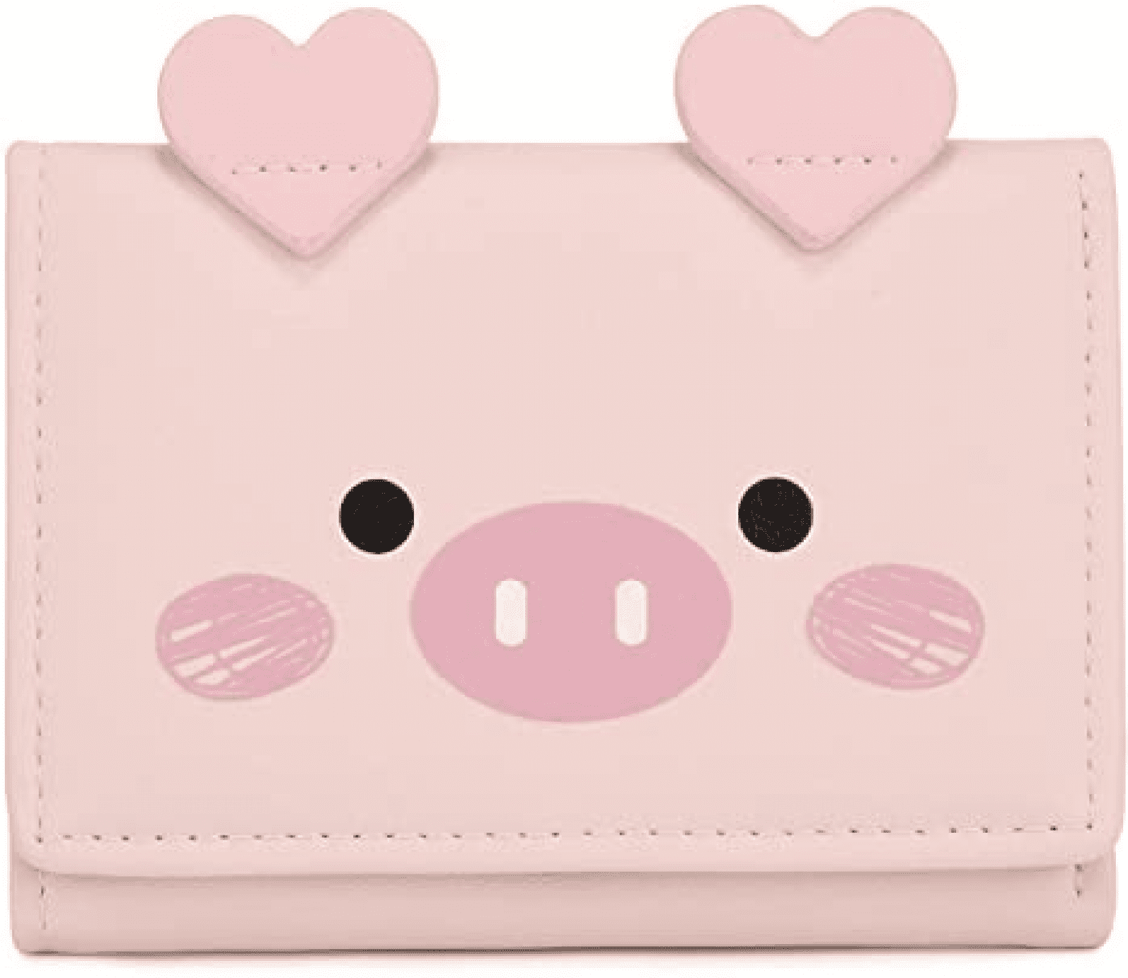 AVEKI Kawaii Wallet for Girls Cute Pig Women Purse Card Bill Holder