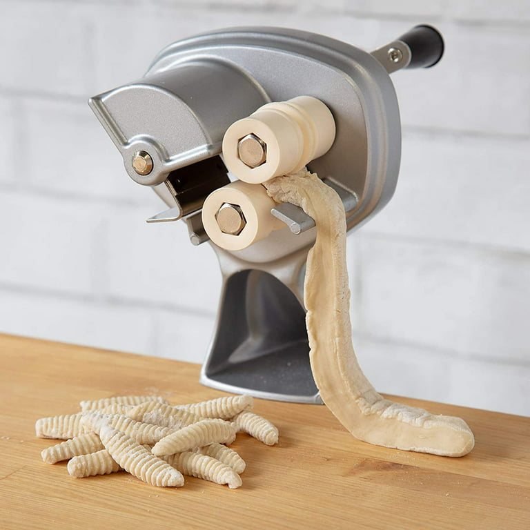 Cavatelli Maker Machine w Easy Clean Rollers- Makes Authentic Gnocchi,  Pasta Seashells and More- Recipes Included, Fun Father's Day Gift