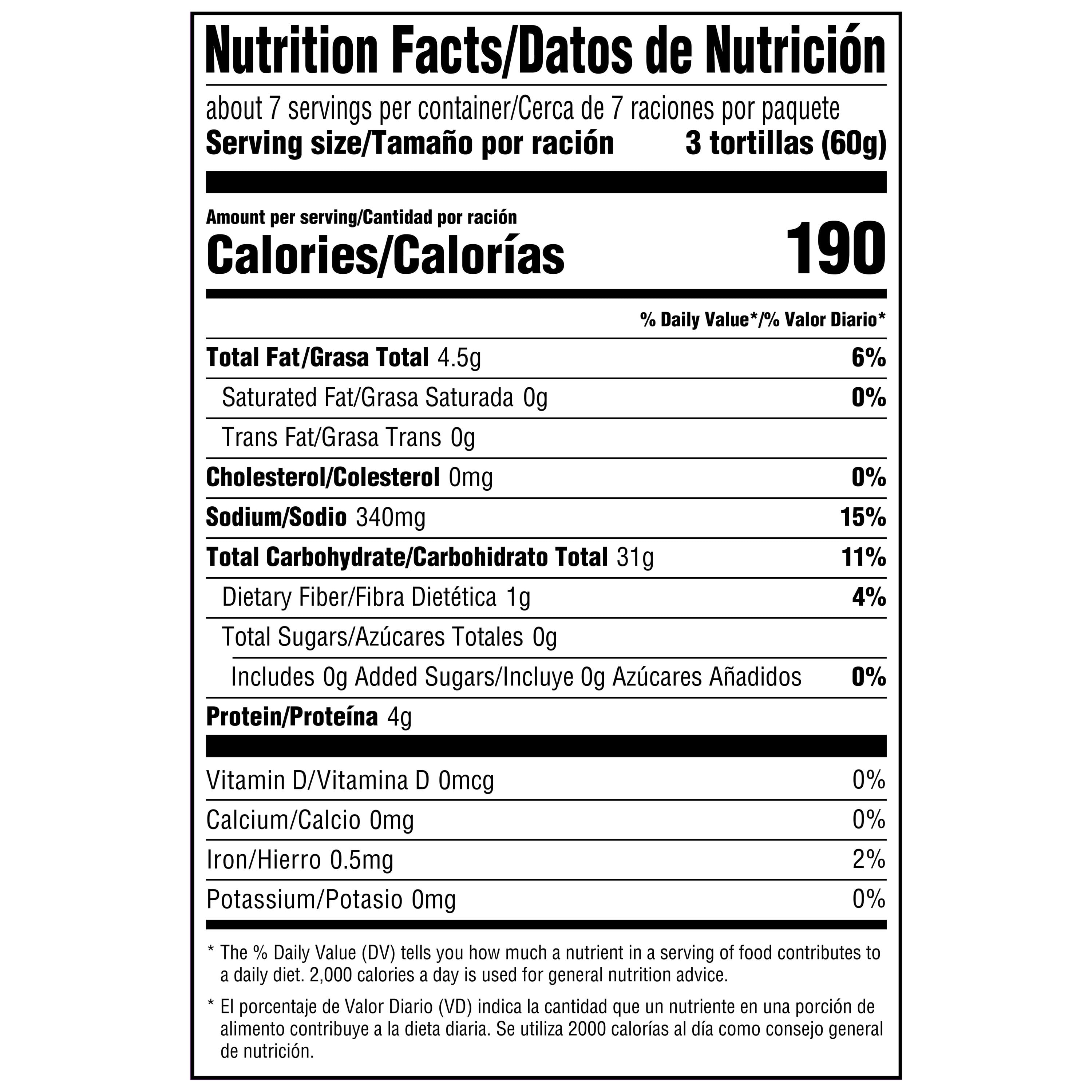 Great Value Ready to Cook Street Taco Size Flour Tortillas, 14 oz, 20 Count