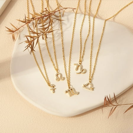 Anavia Constellation Necklace Diamond Gold Zodiac Necklace Jewelry Astrology Jewelry Necklace for Mom Birthday Gift