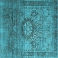 thumbnail image 1 of Ahgly Company Indoor Square Persian Light Blue Traditional Area Rugs, 4' Square, 1 of 4