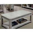 thumbnail image 2 of Furniture of America Keller Country Lower Shelf Coffee Table, Antique White, 2 of 7