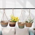 thumbnail image 4 of Colgador de plantas for interior, cesta colgante con cuerda y forro impermeable, macetero tejido for colgar, 4 of 7
