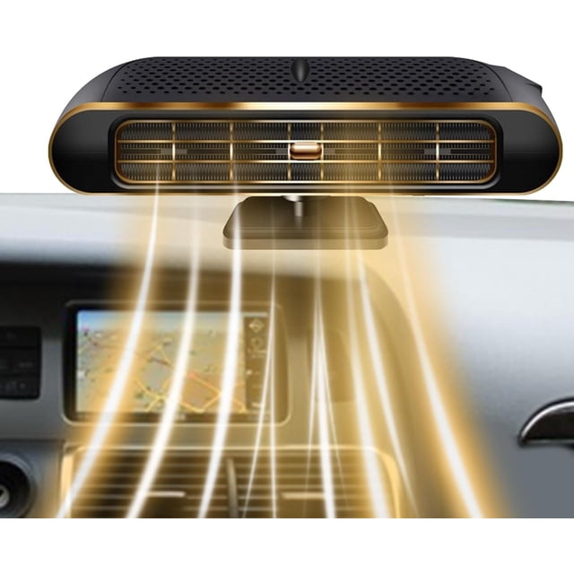 Portable Heater for Car, 2 in 1 Fast Heating & Cooling Function, 360 Degree Rotary, 150W Portable Windshield Defroster Demister with Air Fan, Car Heating Fan