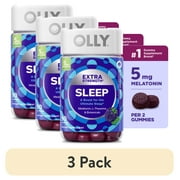 (3 pack) OLLY Extra Strength Sleep Gummy Supplement, 5mg Melatonin, Sleep Support, Blackberry Flavor, 90 Ct