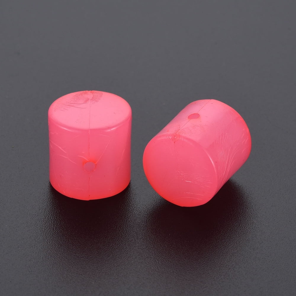 Imitation Jelly Acrylic Beads Column Hot Pink 14.5x14.5mm Hole: 1.8mm about 200pcs/500g