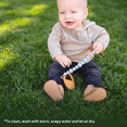 thumbnail image 5 of Charcoal Babeehive Goods Silicone Bead & Wood Ring Pacifier Clip | Perfect Blend of Fashion and Functionality | Natural Wood Rings and Soft Silicone Beads | Gentle on Gums,Teeth and BPA-Free, 5 of 10