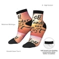 thumbnail image 4 of Uemuo Not All Who Wander Are Lost Printed Crew Socks, Moisture-Wicking Socks, Athletic Socks for Men Breathable Cushion Socks Casual Sport Socks for Running Traveling, 4 of 6
