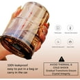 thumbnail image 5 of 13 oz Tumbler Water Glass, Water Bottle with Straw and Dustproof Lid, Coffee Ice Cup Double Wall Insulated Glass Cup (Amber-Ribbed), 5 of 10