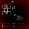 thumbnail image 4 of Válvula de bola Midline Valve de acero inoxidable de 3/4" con bridas, 4 of 7