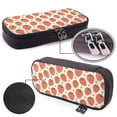 thumbnail image 4 of Lsque Hand Drawn Strawberry Printed Big Capacity PU Leather Pencil Case Large Pencil Pouch Stationery Pen Bag Pencil Holder for Teen, 4 of 6