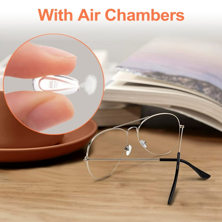 10Pairs Air Chamber Oval Silicone Soft Anti Slip Support Nose Pads