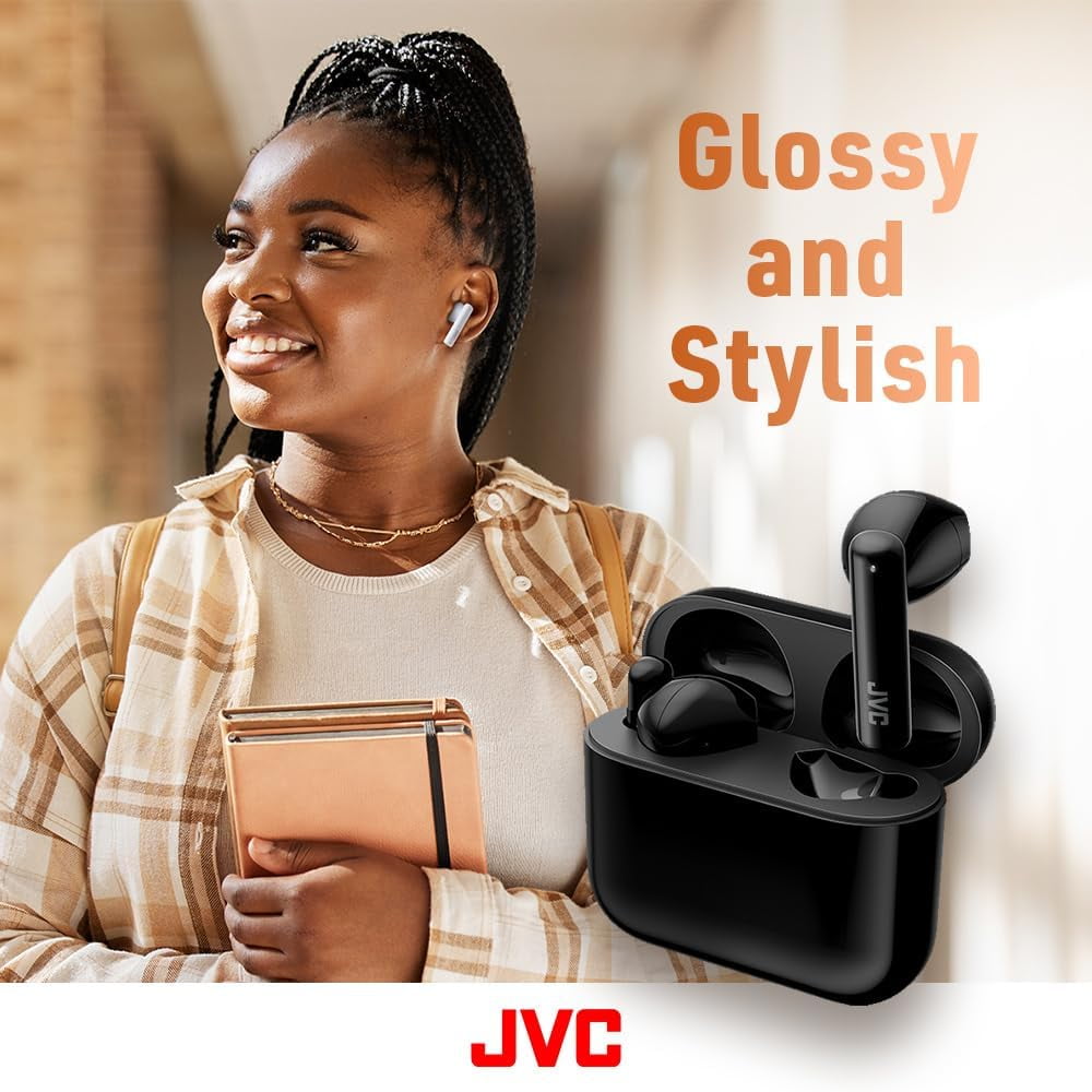 JVC Lightweight True Wireless Earbuds with 12mm Driver Unit, Bluetooth 5.1, Single use, IPX4, Long Battery Life (up to 30 Hours)