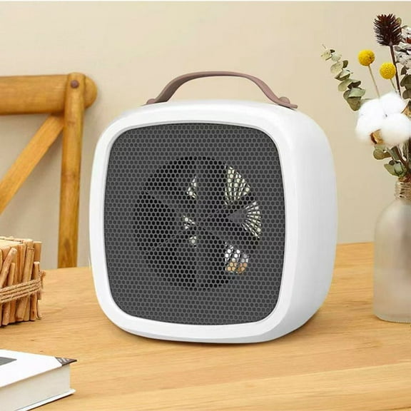 Compact Space Heater, 2-second Fast Heating, Portable Electric Ceramic PTC Heater, Silent Operation, with Overheating And Tipping Protection, Suitable for Indoor Offices, Bedrooms, Small Living Rooms