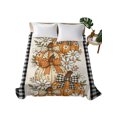 thumbnail image 2 of Twin Flat Sheet Only Thanksgiving Fall Bow Pumpkins Soft Microfiber Cooling Bedding Sheets Farm Daisy Floral Flat Bed Sheet, 2 of 9