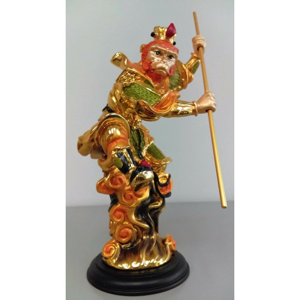 Monkey King Gold Paint Sun Wukong Statue 10 Journey To The West Display Decor Ehd Walmart Com Walmart Com