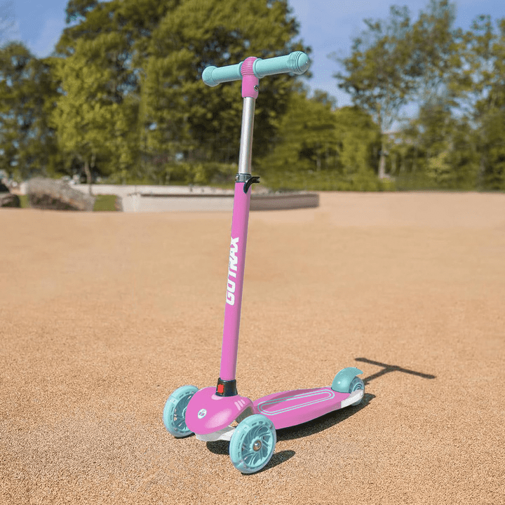 GOTRAX Bobloo 3-Wheel Light-Up Kick Scooter For Kids,Pink