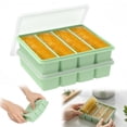 thumbnail image 2 of Extra Large Silicone Freezer Tray With Lid Pack Of 2 Silicone Freezer Mould Freezer Containers Stackable For Containers For Storing And Freezing Soup Broth Meal And, 2 of 9