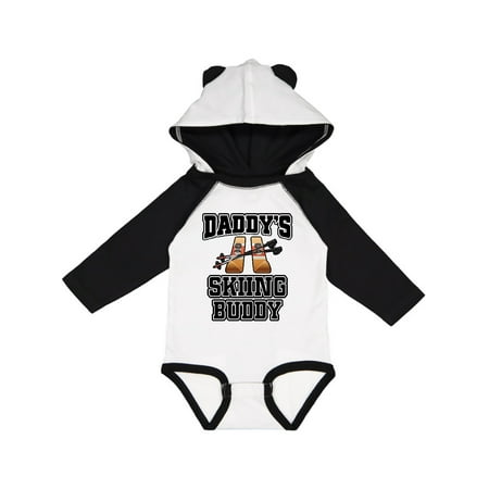 

Inktastic Daddys Skiing Buddy Kids Skis Gift Baby Boy or Baby Girl Long Sleeve Bodysuit