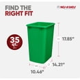 thumbnail image 3 of Rev-A-Shelf 35 qt. Replacement Waste Container for Rev-A-Shelf Pullouts, Green, 2-pack, 3 of 10