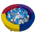 thumbnail image 3 of Bolsa con 100 pelotas de colores mixtos de niño | Pelotas aptas para bebés | Pelotas Libres de Plomo ALABIO TOYS bolsa de pelotas para niño/ azul, gris, blanco y transparente/ estimulacion temprana, 3 of 5