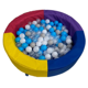 thumbnail image 3 of Bolsa con 100 pelotas de colores mixtos de niño | Pelotas aptas para bebés | Pelotas Libres de Plomo ALABIO TOYS bolsa de pelotas para niño/ azul, gris, blanco y transparente/ estimulacion temprana, 3 of 5
