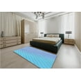 thumbnail image 5 of Ahgly Company Machine Washable Indoor Round Transitional Iceberg Blue Area Rugs, 6' Round, 5 of 7