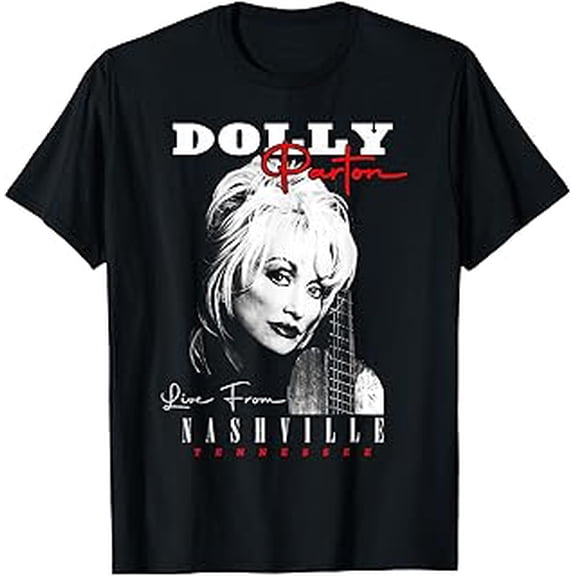 Dolly Live from Nashville Tennessee Country Music Portrait T-Shirt