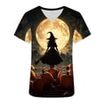 thumbnail image 2 of HOMBOM Funny T Shirts for Women Fashion V Neck Cozy Short Sleeve Festive Basic Pullover for Young Women Cute Shirts,XXXL, 2 of 5