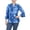 Blue Flower, variant on Womens Petites Printed Y-Neck Blouse