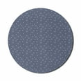 thumbnail image 1 of Purpleblue Mouse Pad for Computers, Summer Night Sky with Messy Little White Stars and Circles Fun Kids Design, Round Non-Slip Thick Rubber Modern Mousepad, 8" Round, Purpleblue White, by Ambesonne, 1 of 2