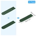 thumbnail image 2 of Unique Bargains 10 Pairs Snapback Strap Cover, Double Row 14 Holes Plastic Adjustable Hat Snap Buckle Replacement (Dark Green), 2 of 7