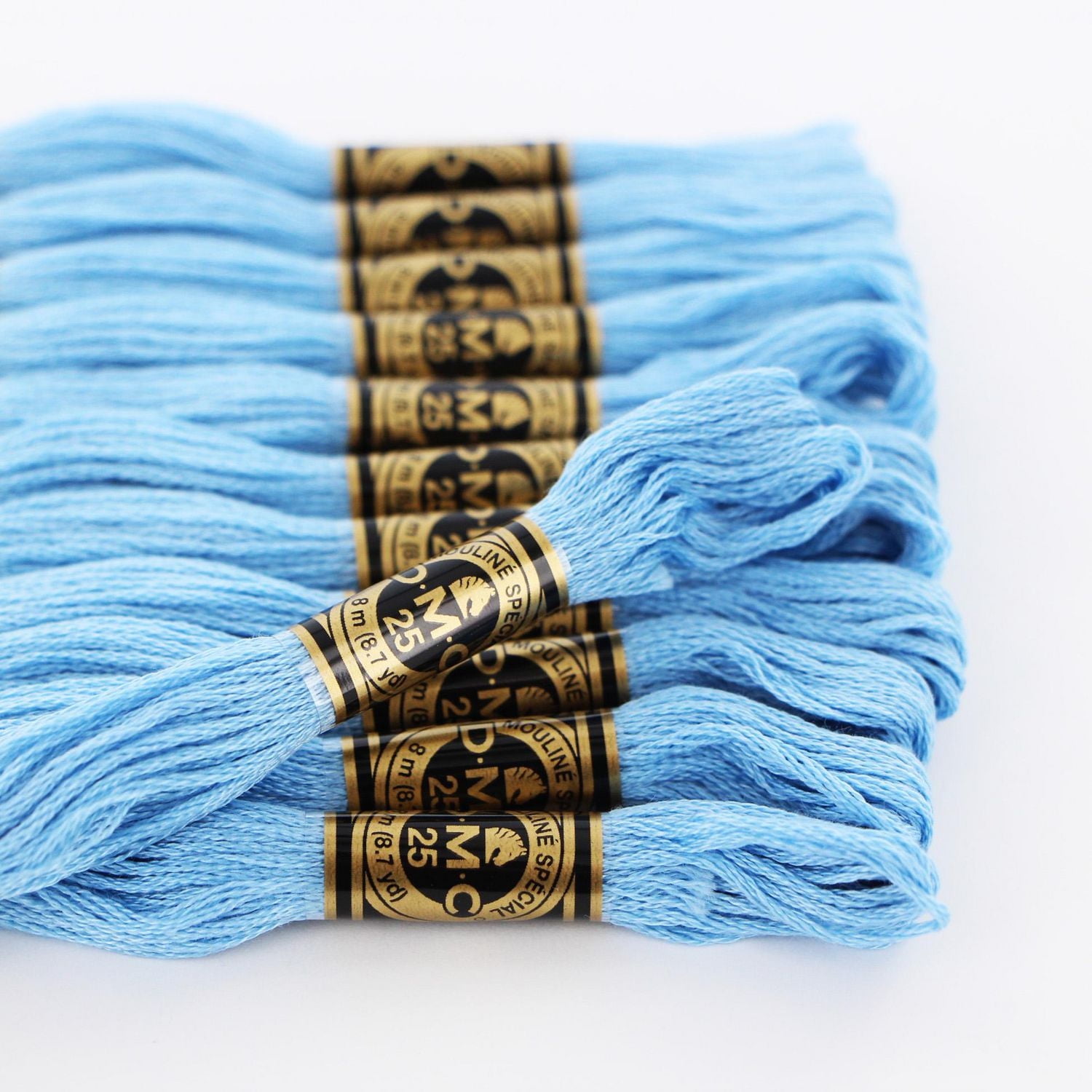 Fil à broder en coton DMC à 6 brins 8m – Bleu 6 Brins