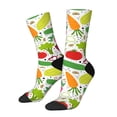 thumbnail image 2 of Uemuo Cartoon Vegetables Pattern Women's Crew Socks, Soft Durable Breathable Moisture-Wicking with Odor Control Cotton socks, 2 of 9